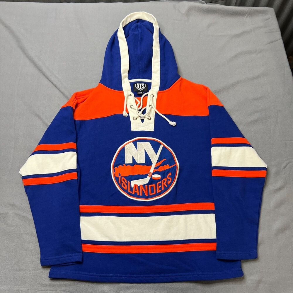 OTS New York Islanders NHL Hockey Sweatshirt Men's Medium Blue Hooded Pullover